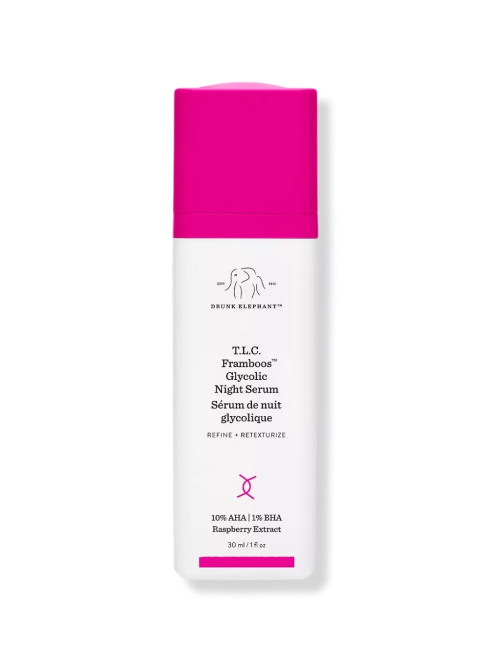 NEW Drunk Elephant T.L.C. Framboos Glycolic Night Serum